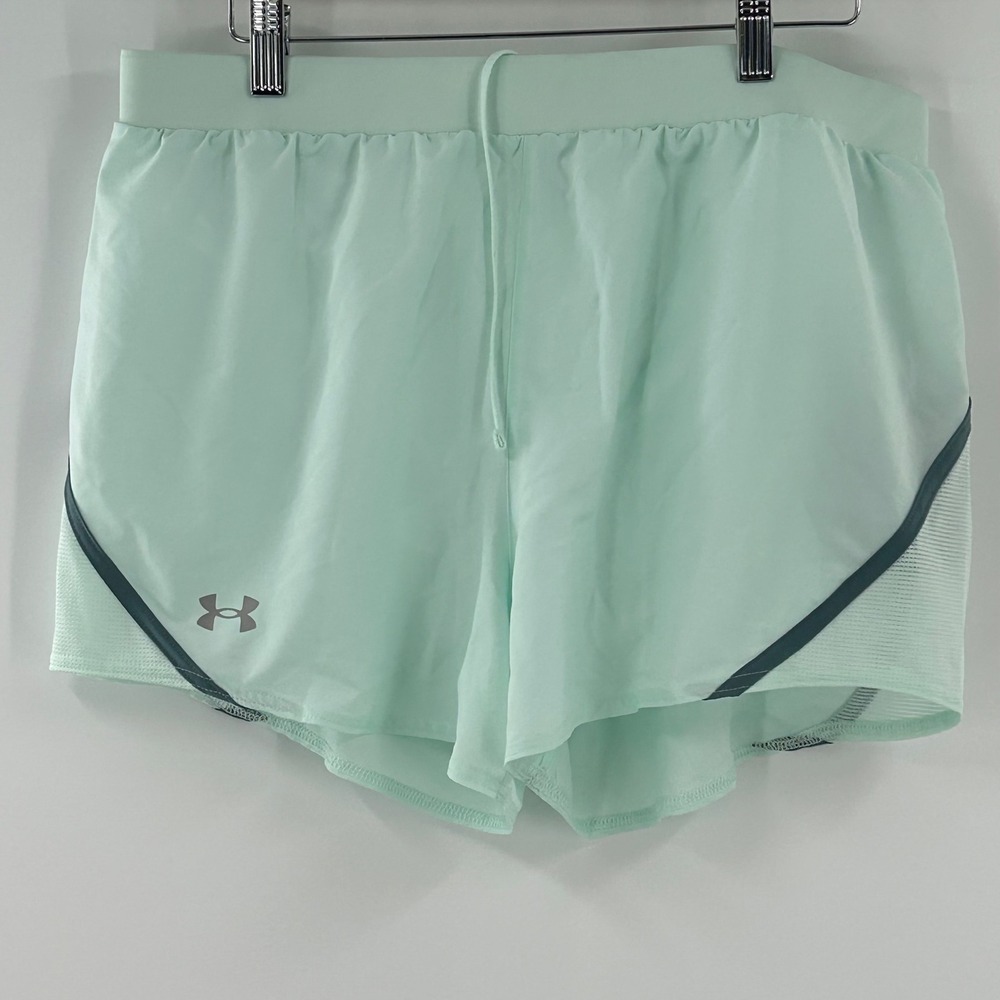 Under Armour‎ HeatGear Fly By Running Shorts Mint Green Womens Large LG G G
